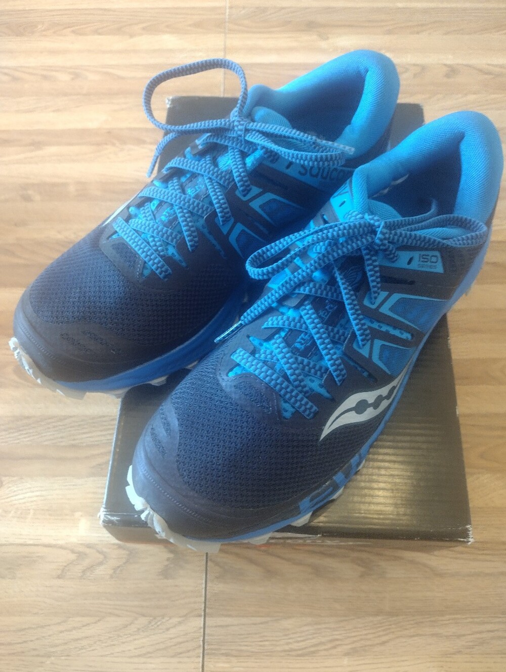 Men's S20483-2 Saucony Peregrine ISO Trail Running Shoes 'Blue Navy' Size 9.5